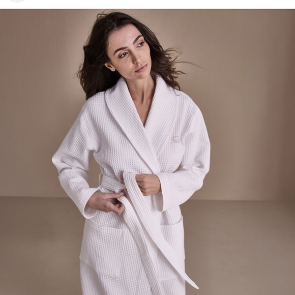 Frette Other - Frette Fager’s Island Luxury Spa  Logo Ivory Waffle Texture Robe